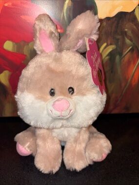 NWT Trixie the Bunny Plush Pink & Tan Bunny Stuffed Animal - Soft Small Pet Toy